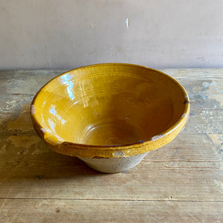 Antique French Yellow Tian Bowl