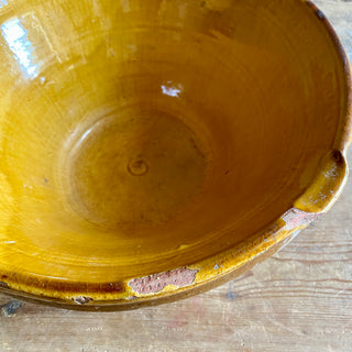 Antique French Yellow Tian Bowl