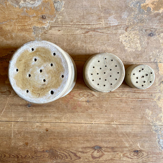 Set Of French Ceramic Cheese Moulds / Faisselle