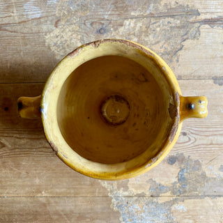 Antique Yellow Glazed Confit Pot - Small