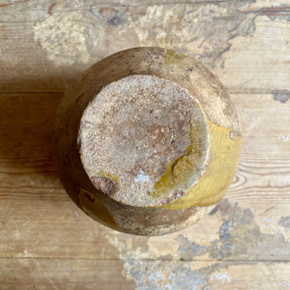 Antique Yellow Glazed Confit Pot - Small