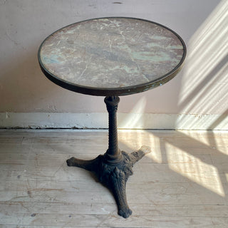 Antique French Marble Topped Bistro Table