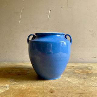 Antique French Blue Glazed Martres-Tolosane Confit Pot