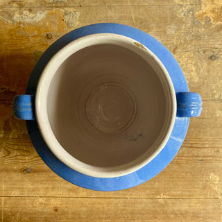 Antique French Blue Glazed Martres-Tolosane Confit Pot