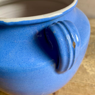 Antique French Blue Glazed Martres-Tolosane Confit Pot