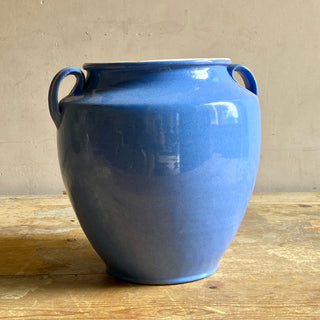 Antique French Blue Glazed Martres-Tolosane Confit Pot