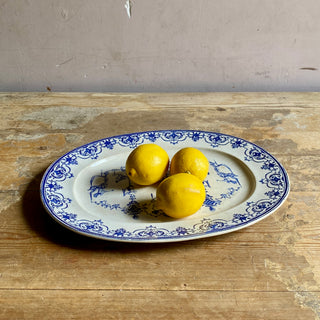 Antique French Floral Serving Platter