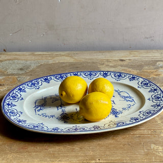 Antique French Floral Serving Platter