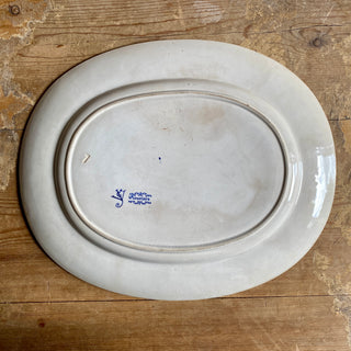 Antique French Floral Serving Platter