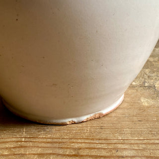 Antique French White Glazed Martres-Tolosane Confit Pot