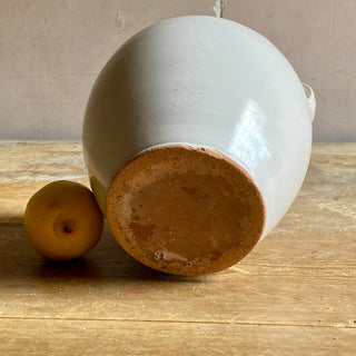 Antique French White Glazed Martres-Tolosane Confit Pot