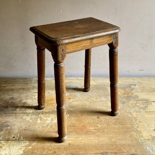 Antique French Oak Country Stool