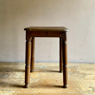 Antique French Oak Country Stool