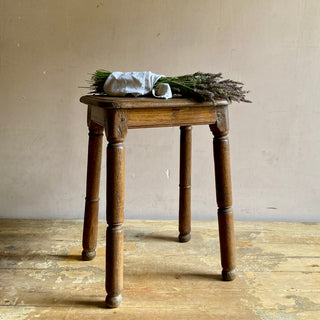 Antique French Oak Country Stool