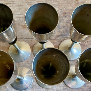 Metal Champagne Flutes - Set of Six