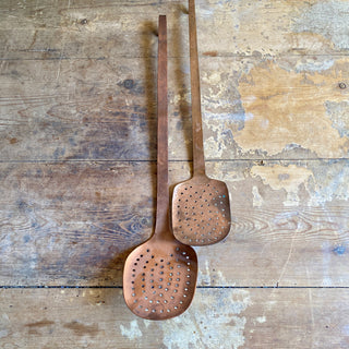 Pair Of Antique Copper Skimmers