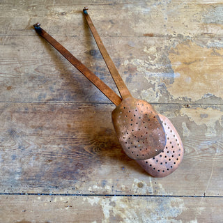 Pair Of Antique Copper Skimmers