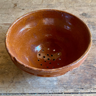 Antique Glazed Terracotta Strainer