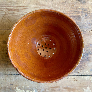 Antique Glazed Terracotta Strainer