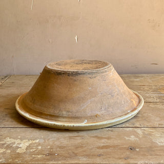 Antique Yellow Tian Bowl In Rare Shape