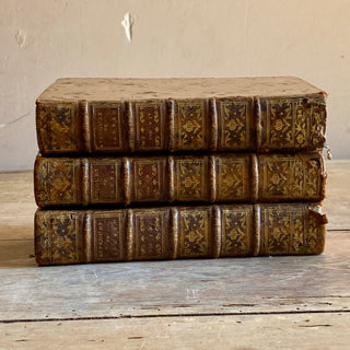 Trio of Antique French Books - Dated 1739