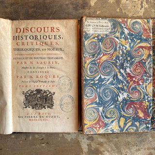 Trio of Antique French Books - Dated 1739