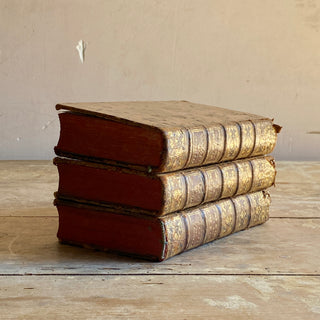 Trio of Antique French Books - Dated 1739