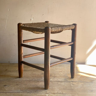 Vintage French Rush Stool