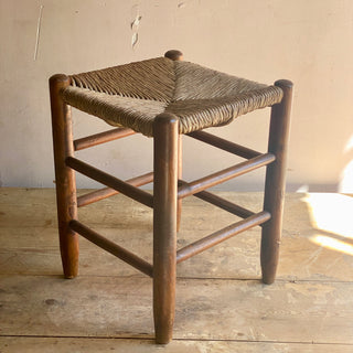 Vintage French Rush Stool