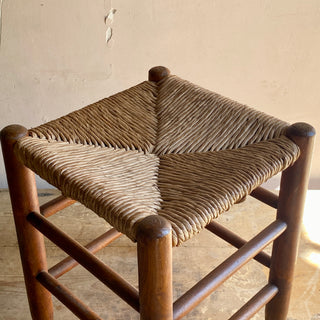 Vintage French Rush Stool