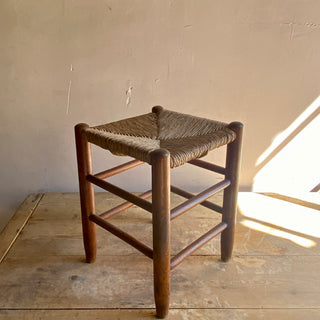 Vintage French Rush Stool
