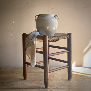 Vintage French Rush Stool