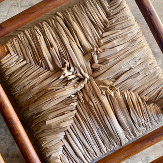 Vintage French Rush Stool