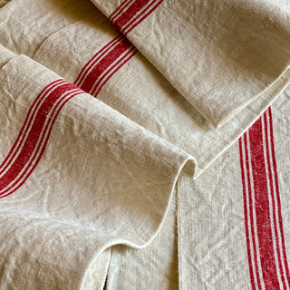 Set Of Three Extra Large Vintage French Linen Tea Towels