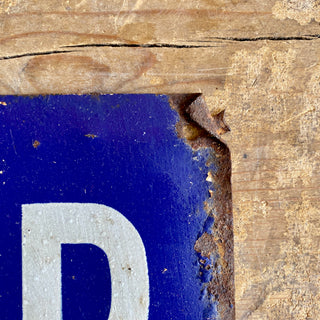 Vintage French Chantier Interdit metal Sign