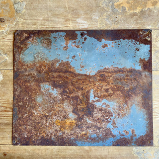 Vintage French Chantier Interdit metal Sign