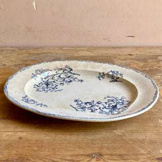 Antique French Large Floral Serving Platter