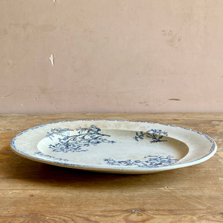 Antique French Large Floral Serving Platter