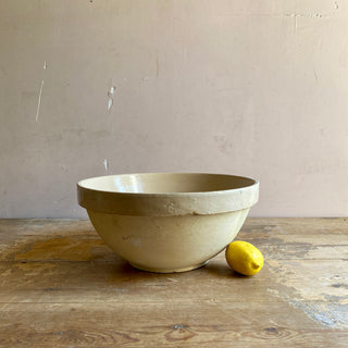 Vintage French Stoneware Mixing Bowl - Very Large