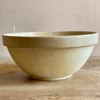 Vintage French Stoneware Mixing Bowl - Very Large