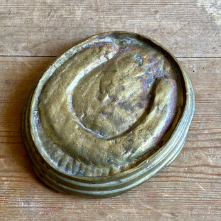 Vintage French Brass Horseshoe Vide-Poche