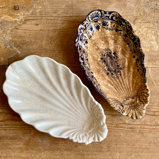 Two Antique French Ravier Dishes