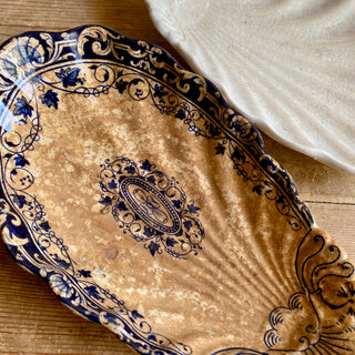 Two Antique French Ravier Dishes