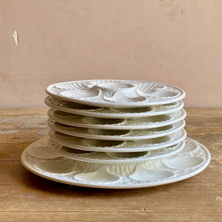 Vintage French Oyster Serving Plates and Platter