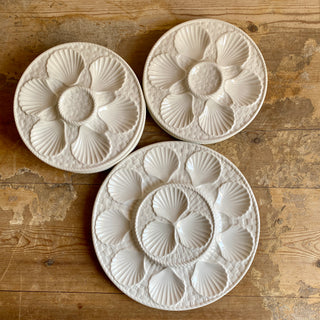 Vintage French Oyster Serving Plates and Platter