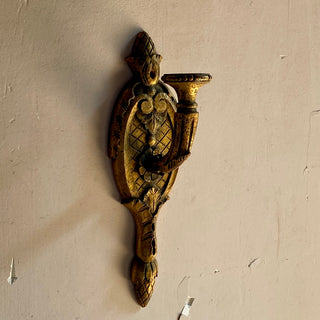 Pair Of Wooden Candle Wall Sconces
