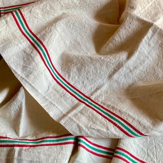 Pair Of Vintage Linen Tea Towels