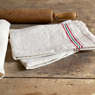 Pair Of Vintage Linen Tea Towels