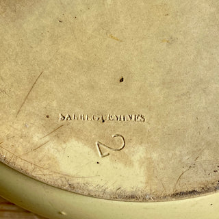 ANTIQUE FRENCH YELLOW SARREGUEMINES TERRINE