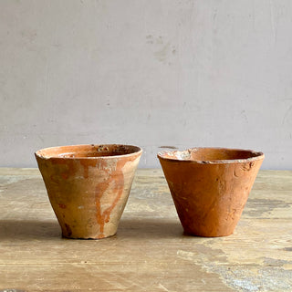 Pair Of Handmade Resin Pots